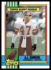 1990 Topps A.J. Johnson Washington Redskins #124