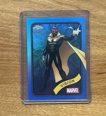 2025 Topps Chrome Marvel Vision Blue Refractor /299 Card #139