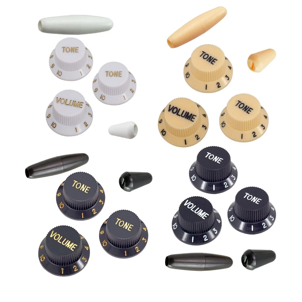 Boutons de guitare électrique à poignée unique, 3 pièces, pièces pour - Photo 1/1
