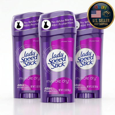 3 Pk Lady Speed Stick Invisible Dry Shower Fresh Antiperspirant Deodorant 2.3oz