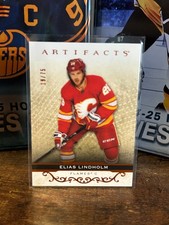 ELIAS LINDHOLM /75 RED COLOR MATCH 2021-22 UD ARTIFACTS #56