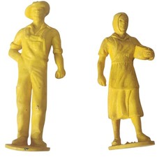 Vintage Auburn Yellow Rubber Figures 3