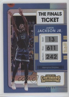 2021-22 Panini Contenders The Finals Ticket 44/49 Jaren Jackson Jr #13 n0c