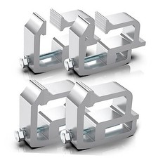 Truck Topper Camper Clamps - 4 Pack Sliver Truck Clamps and Mounting Canopy