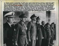 1967 Press Photo SEATO,Adm USG Sahrp,Lt Gen Sir J Wilton,Lt Gen Thornton