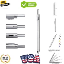4 in 1 Multicolor pen, Metal Cased Multifunction Pen, 0.5mm Mechanical Pencil...