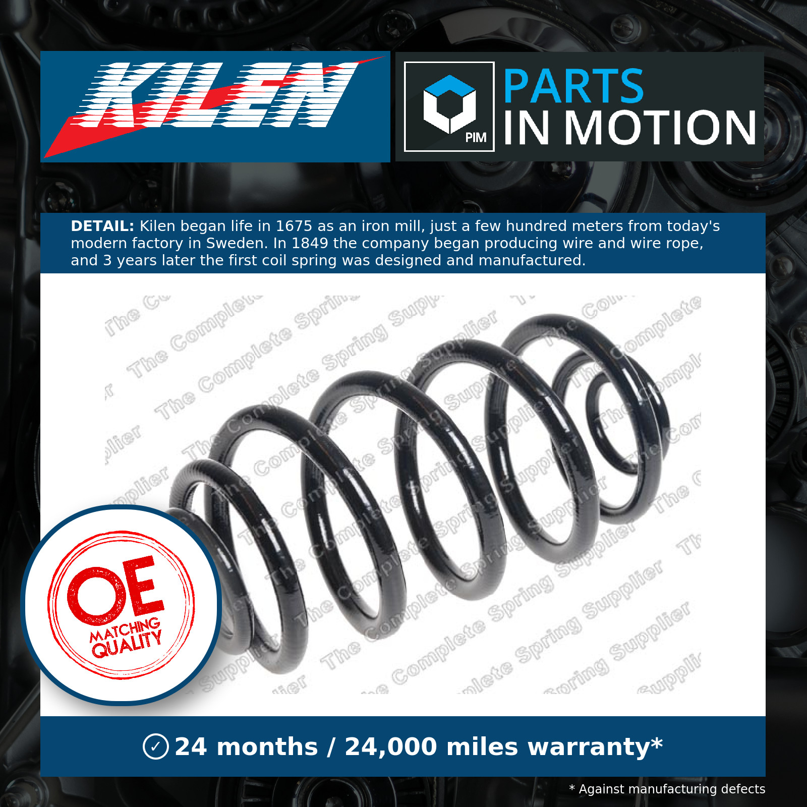 Coil Spring fits OPEL ASTRA J 1.6D Rear 2013 on Suspension Kilen 13333952 424399