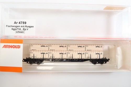 Arnold 4759 N Flachwagen mit Rungen Sgjs716 Ep. V in OVP #2 | Condition: Gebraucht