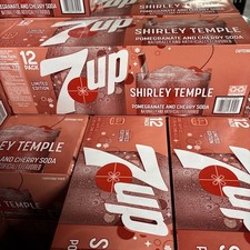 x12 Seven Up 7 Up Shirley Temple Pomegranate & Cherry Soda New 12oz Ltd. Ed.