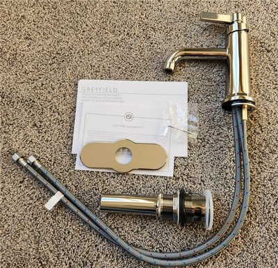 Signature Hardware SHWSCGF107PN Greyfield Bath Faucet w/Drain Polished Nickel