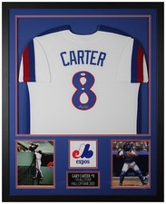Gary Carter Autographed & Framed White Montreal Jersey Auto JSA COA