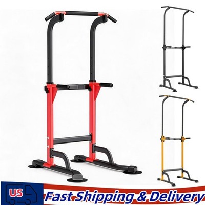 Power Tower Pull Up Bar Dip Station, Workout Station Strength Training Home Gym