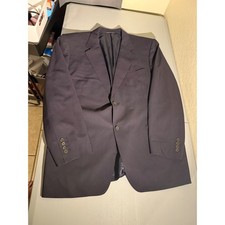 Canali Mens Navy Blue Wool 2 Button Blazer Sport Coat Made in Italy Size 42R