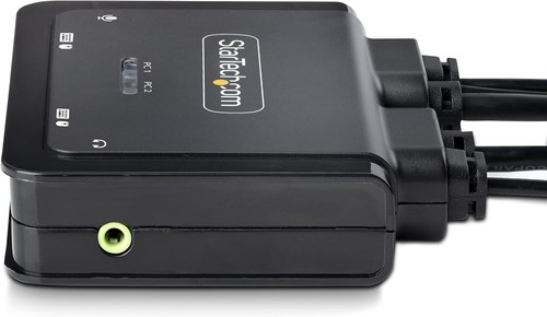 StarTech.com 2-Port Hybrid USB-C DisplayPort Cable KVM Switch, 4K 60Hz, Compact - Afbeelding 5 van 7