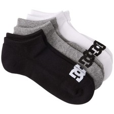 DC Shoes Boys Kids Low Cut Ankle Sports Socks - 3 Pair Pack - 4-7 US