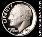 1994-S Silver Roosevelt Dime - Choice Gem Proof  Lustrous  No Reserve  #E5291