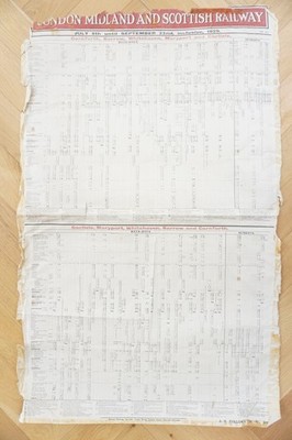1929 LMS Original Eisenbahn Fahrplan Poster Carnforth Barrow Carlisle