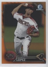 2016 Bowman Chrome Prospects Orange Refractor 21/25 Yoan Lopez #BCP144 m4h