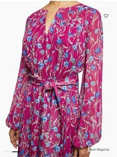 NWT Santorelli  Floral Georgette Maxi Dress Size 10