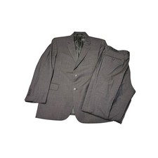 Jos A Bank Classic Collection Men 42R W36 L31 Grey Pinstripe 100 Wool 2 Pc Suit