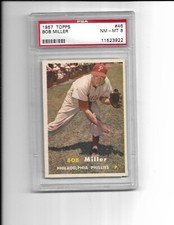 1957 Topps Baseball #46 Bob Miller PSA