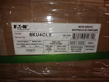 NEW EATON 6KU4CLX 400 AMP METER STACK 6-GANG 600 VAC 4-JAW 200 AMP PER POSITION