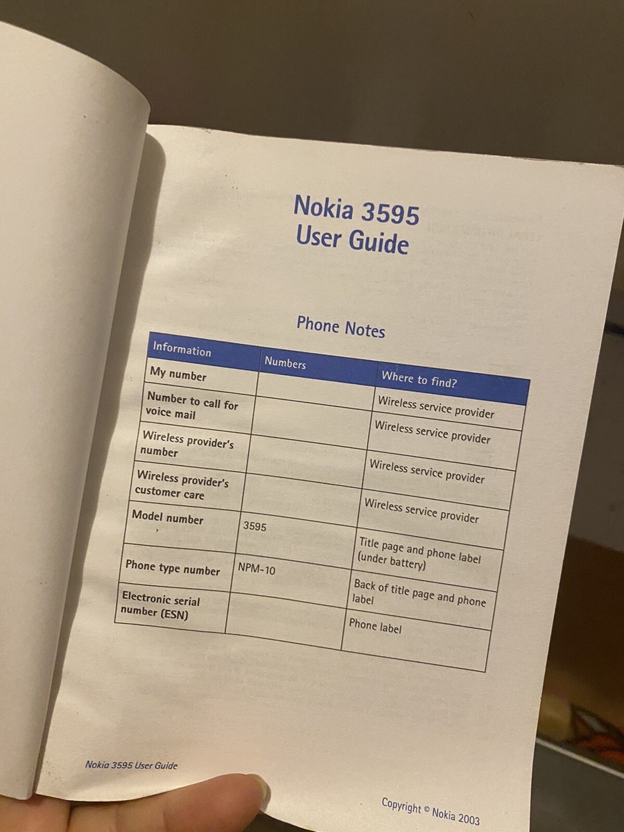 Nokia 3595 Manual