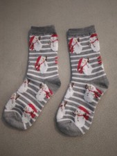 Kids size 7 - 9 Christmas Socks Snowman 270203