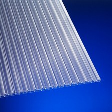 Hohlkammerplatten Stegplatten  PC 16 mm X-Struktur farblos/klar (19€/qm)