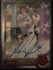 2022 Bowman Draft Baseball Andrew Pintar 1st Bowman Purple Refractor Auto /250