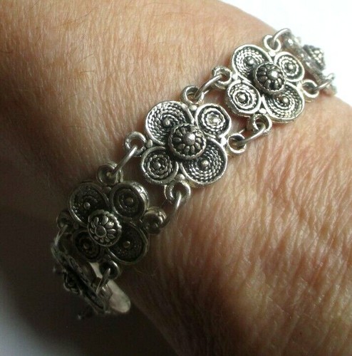BRACELET BIJOU KABYLE ARGENT EMAIL BERBERE MAIN DE FATMA DN3671