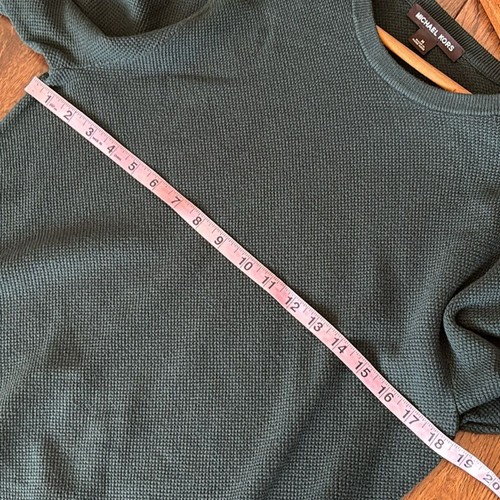 MICHAEL KORS Pullover Herren Baumwollmischung Größe MEDIUM in Grün Rundhals Pulli - Bild 10 von 12