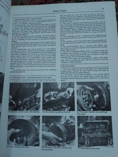 SIMCA 1000 Saloon HAYNES Owners WORKSHOP MANUAL 1962 Onwards - Picture 5 of 7