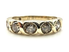 9ct Gold 1 Carat Champagne Diamond Ring 1.00ct Champagne Diamond Eternity Ring