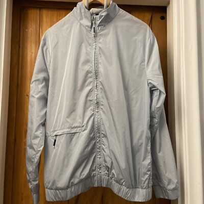 Rains Unisex Track Jacket In Sky Blue Long Sleeve Zip-Small New