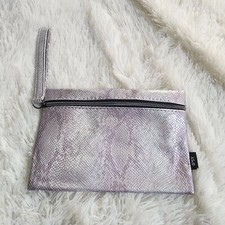 IPSY November 2024 Silver Snake Skin Makeup Pouch Glam Bag - BAG ONLY