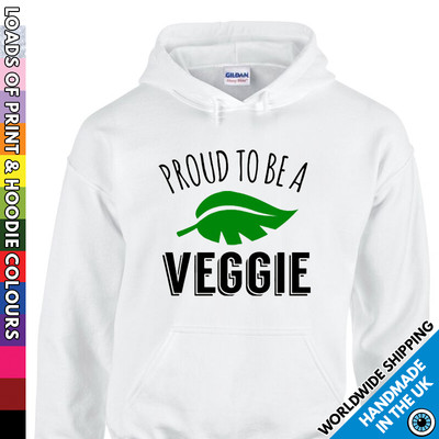 Erwachsene stolz vegetarischer Hoodie vegetarische Ernährung Tierliebhaber - Herren Damen mit Kapuze