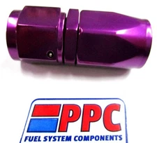 12 AN Straight hose End Show Polished  Purple grade 6061t6 Anodized Aluminum