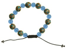 Mittelalter Armband Iblis mit Mosaiksteinen aus Messing-Glassteine | HEMAD