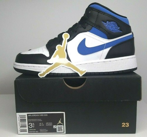air jordan 1 mid white racer blue black
