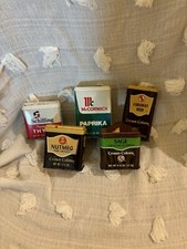 Assorted Vintage Spices thyme, nutmeg, sage, paprika, caraway seed