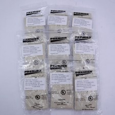 (lot Of 9) Premier Telephone Hardware Flush Jack 6p4c W/spring Loaded Door Ivory