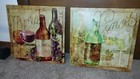 (2) Wine Themed Hanging Wall Pictures Canvas Prints  Merlot & Pinot * Brand New — photo 2