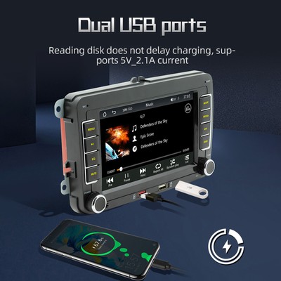 7 ''Wireless Carplay Bluetooth Stereo Radio FM Auto MP5 Player Für Volkswagen