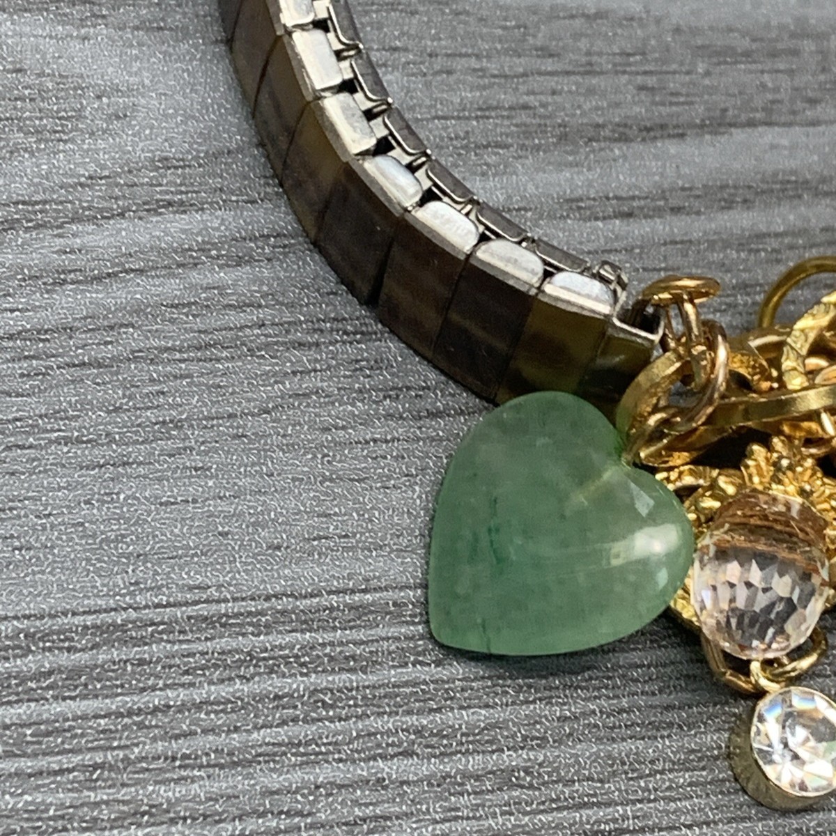 Vintage Comfort Fit Charms Moon Jade Heart Pineapple Charm Vintage Comfort Fit Charms Moon Jade Heart Pineapple Charm