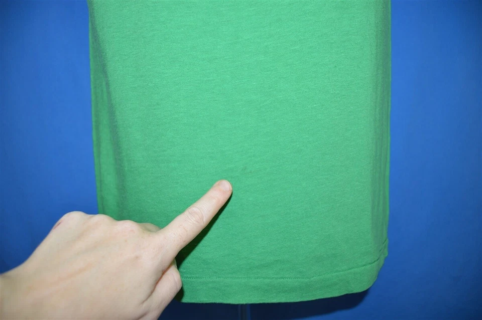 vintage 70s KHS WARRIORS GREEN YELLOW BLUE BAR CHAMPION JERSEY t-shirt MEDIUM M - Image 3 of 4