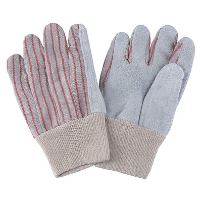 CONDOR 1AD97 Leather Gloves,Red Striped,L,PR 1AD97