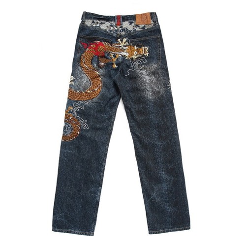Jeans da Uomo Denim Modello Giapponese Ricamo Drago Tigre TOTEM LIMITED  EDITION | eBay