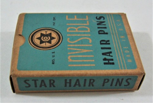 Vintage Star Invisible Hair Pins In Original Store Display Box Old Store Stock - Picture 5 of 6