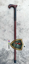Wooden Cane Walking Stick with Leather Carved Light Comfortable Decorative gift